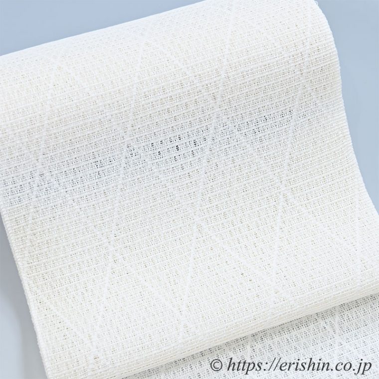 北村武資　羅八寸名古屋帯（上品羅/オフホワイト）