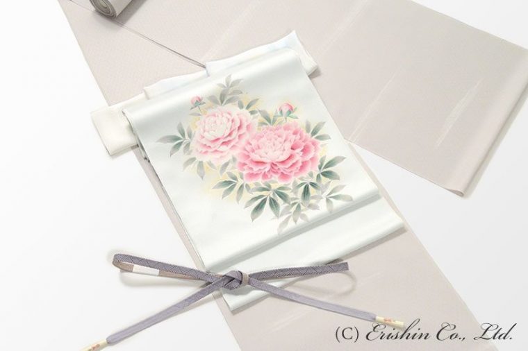 しけ引き小紋にオリジナル染名古屋帯