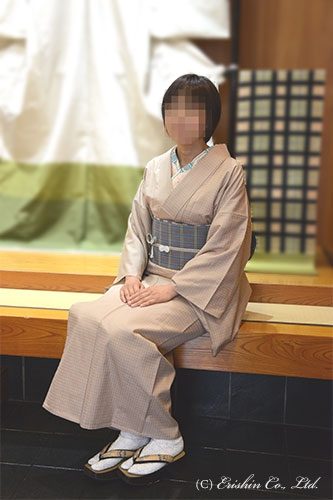 八寸織名古屋帯（格子）、秋単衣デビュー♪ 『着物・呉服えり新』