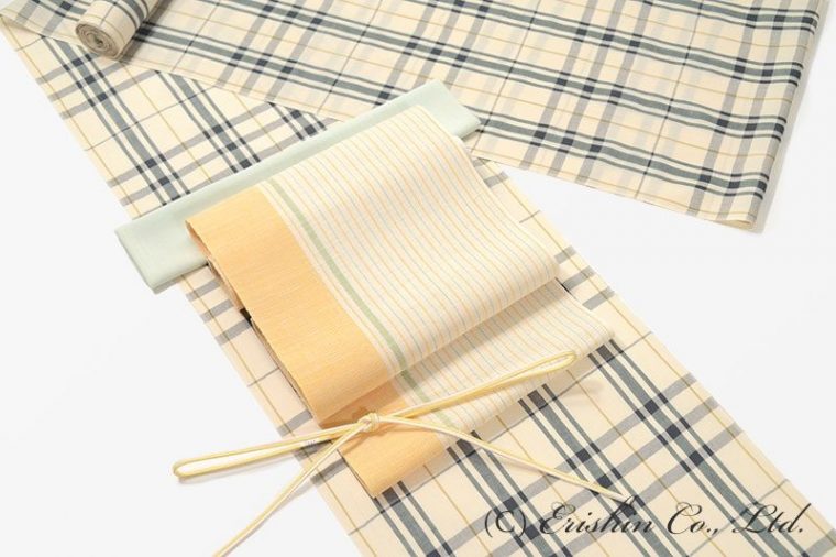 小千谷綿麻縮に八寸織名古屋帯（麻）