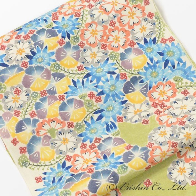 池深雪　染名古屋帯（萩の精/型絵染）