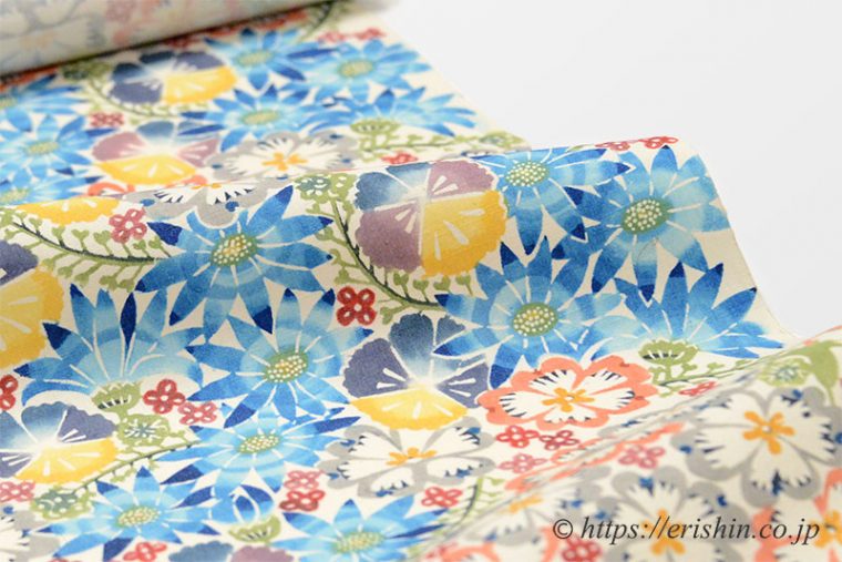 池深雪　染名古屋帯（花々/型絵染）