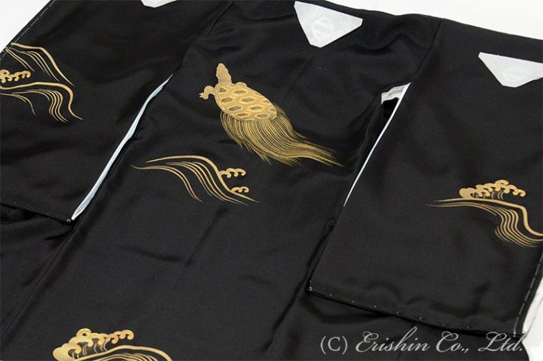 男児用お宮詣り着のお誂え（金彩萬年亀）