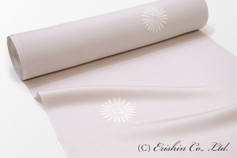 小紋（丸菊紋）　灰桜色