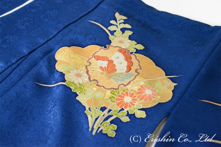 上前身頃の衿部分。