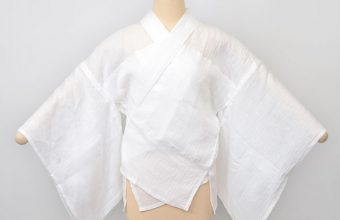 本麻下着 麻わた入り汗取り 半襦袢 [麻絽半衿付き] （女性用）