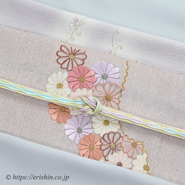 「夢訪庵　九寸織名古屋帯（撚金箔/菊詰・刺繍）」のコーディネート例