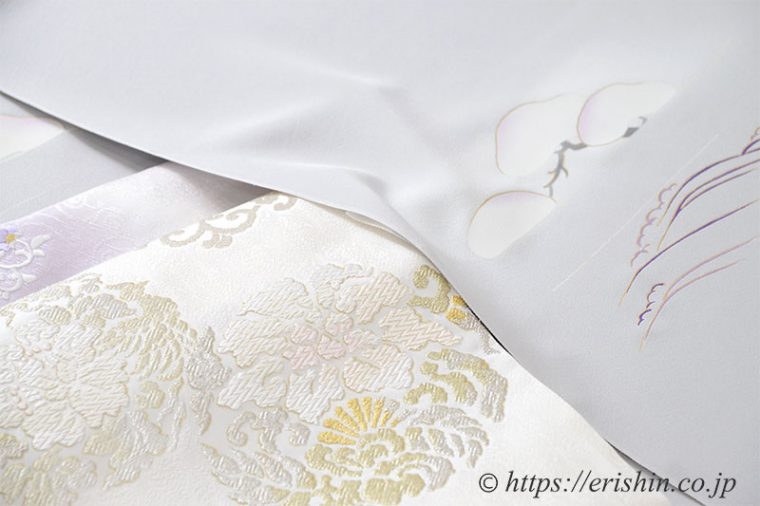 付下訪問着（光琳松）に富貴唐草文袋帯