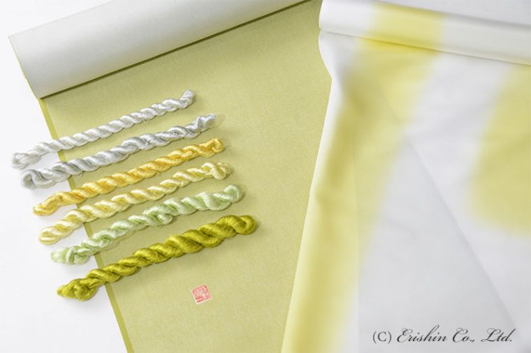 洒落紋　刺繍糸　緑