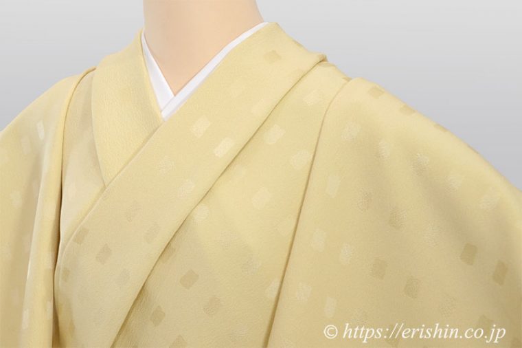 洒落無地(格子/浅黄)