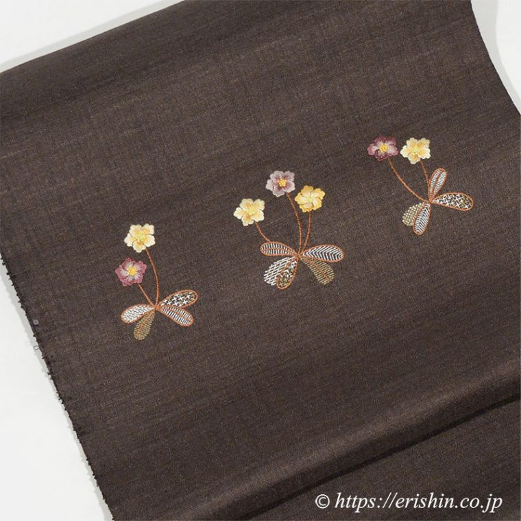 手刺繍名古屋帯（更紗小花）