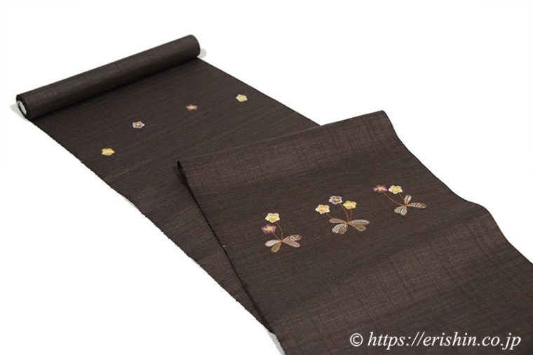 手刺繍名古屋帯（更紗小花）