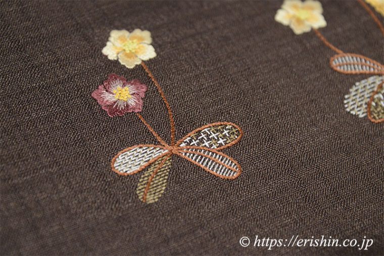 手刺繍名古屋帯（更紗小花）