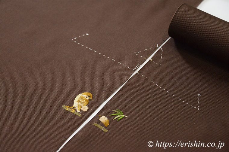 お洒落紋のお誂え　止まり木の雀