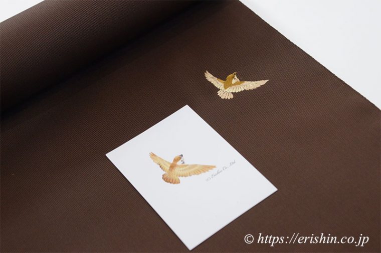 お洒落紋のお誂え　止まり木の雀
