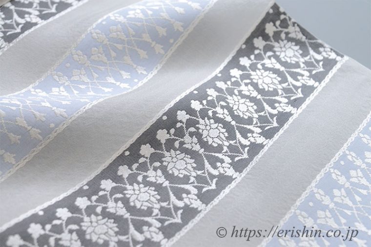 【夏・単衣】勝山健史　九寸織名古屋帯（イスラム華文）