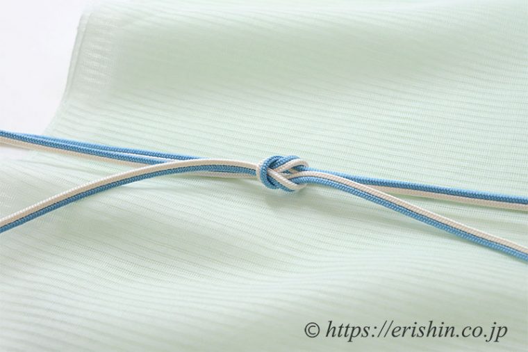 夏向き帯締めと与謝野麻帯揚げ