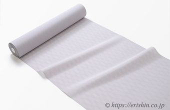 明石縮（よろけ小格子無地/ライラックグレイ）広巾　