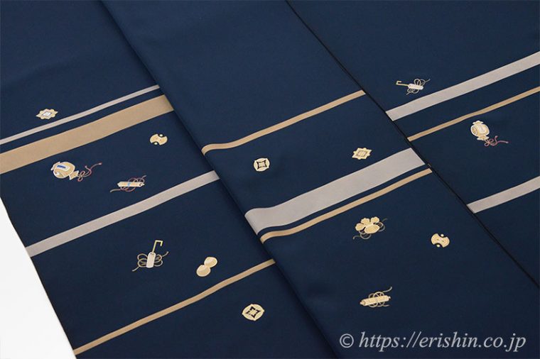 付下訪問着「金彩横段に宝尽くし」