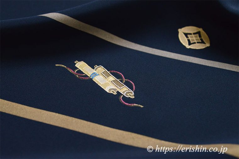 付下訪問着「金彩横段に宝尽くし」