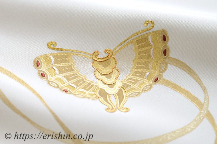 染名古屋帯（金彩舞楽蝴蝶の舞/塩瀬）弊店オリジナル