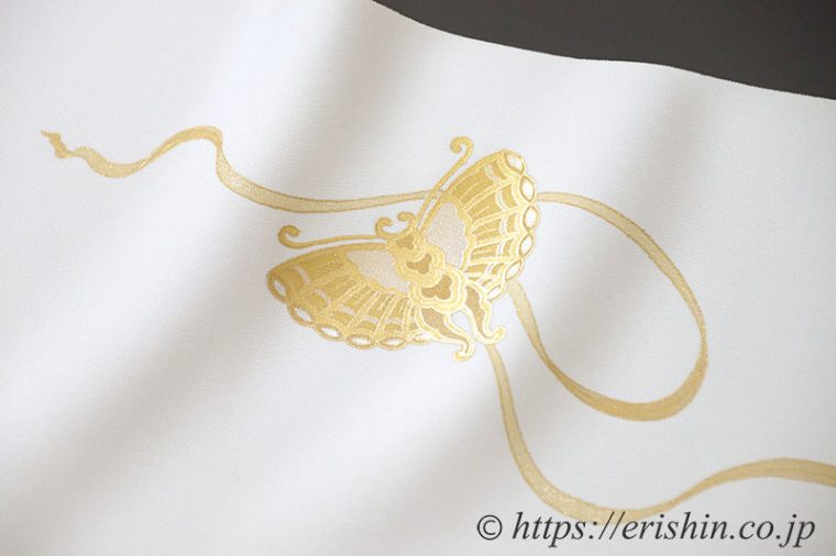 染名古屋帯（金彩舞楽蝴蝶の舞/塩瀬）弊店オリジナル