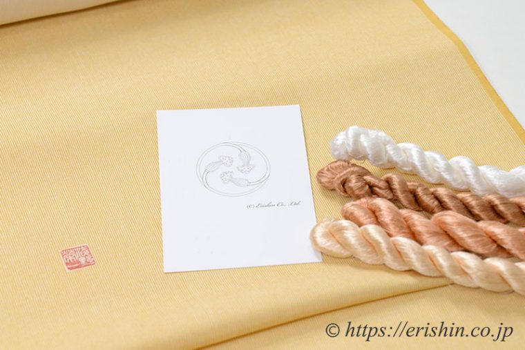 洒落紋のお誂え　三ツ房の丸