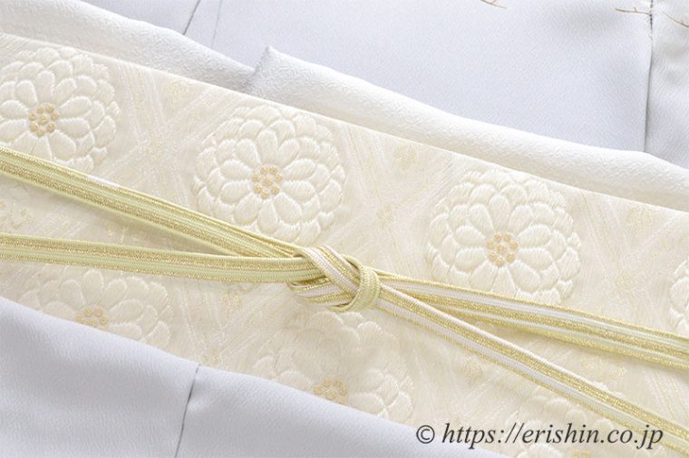 袋帯（菊華菱文/白地）のコーディネート