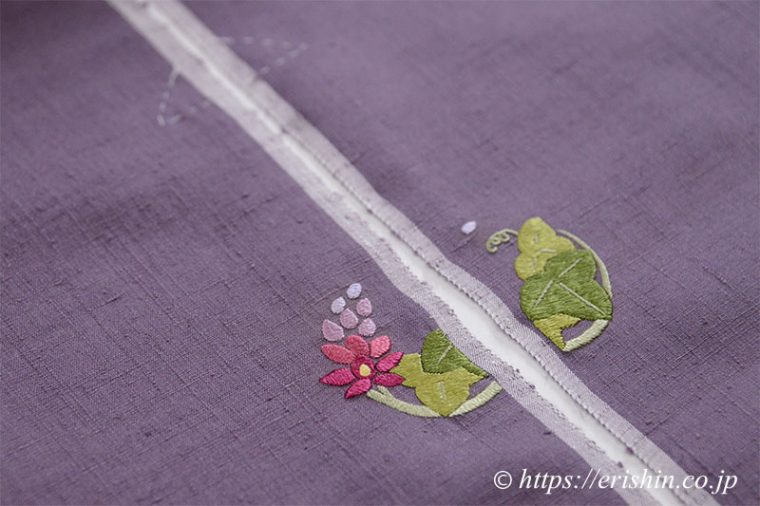 お誂え刺繍洒落紋（葛花の丸）