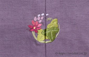 お誂え刺繍洒落紋（葛花の丸）