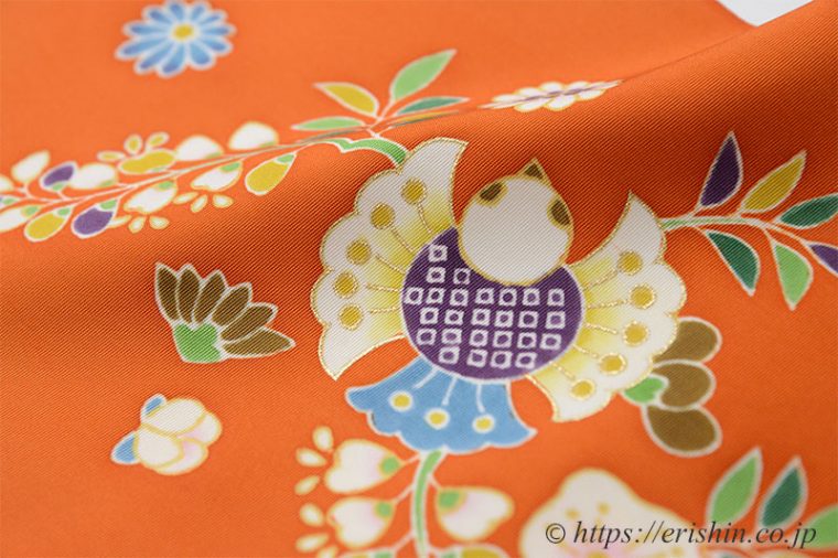 福良雀の染め名古屋帯　誂え