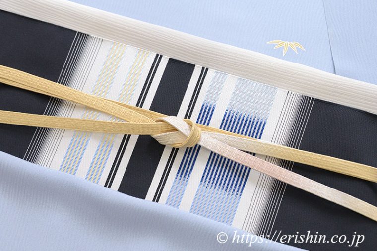 付下訪問着（春秋草花文/楊柳地）[単衣用]に爪掻本綴八寸名古屋帯（能装よろい文/藍鉄色）