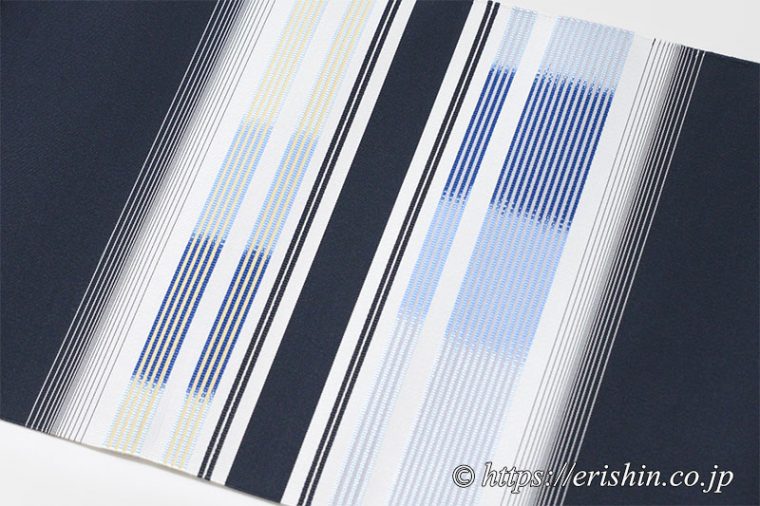 爪掻本綴八寸名古屋帯（能装よろい文/藍鉄色）