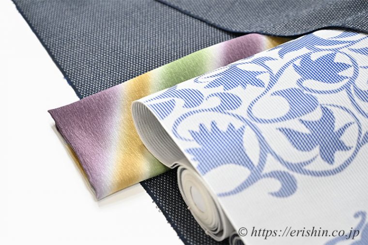 『旬のお勧めコーディネート』秋色小物で　蚊絣の濃地本塩沢に竪絽の八寸名古屋帯を