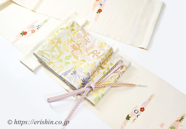 礼装　付下と袋帯、帯締め帯揚げのコーディネート