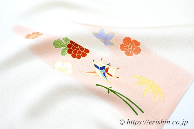 礼装付下（霞に吉祥吹き寄せ）柄拡大