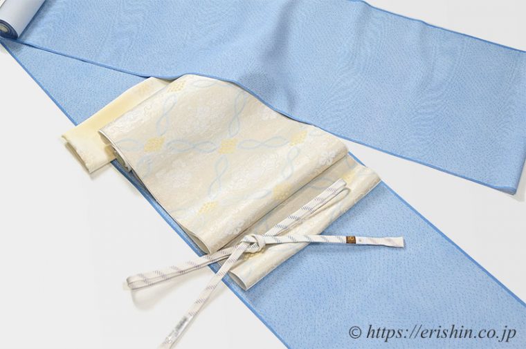 竺仙江戸小紋（木賊よろけ）に塩繭九寸織名古屋帯（勝山健史）