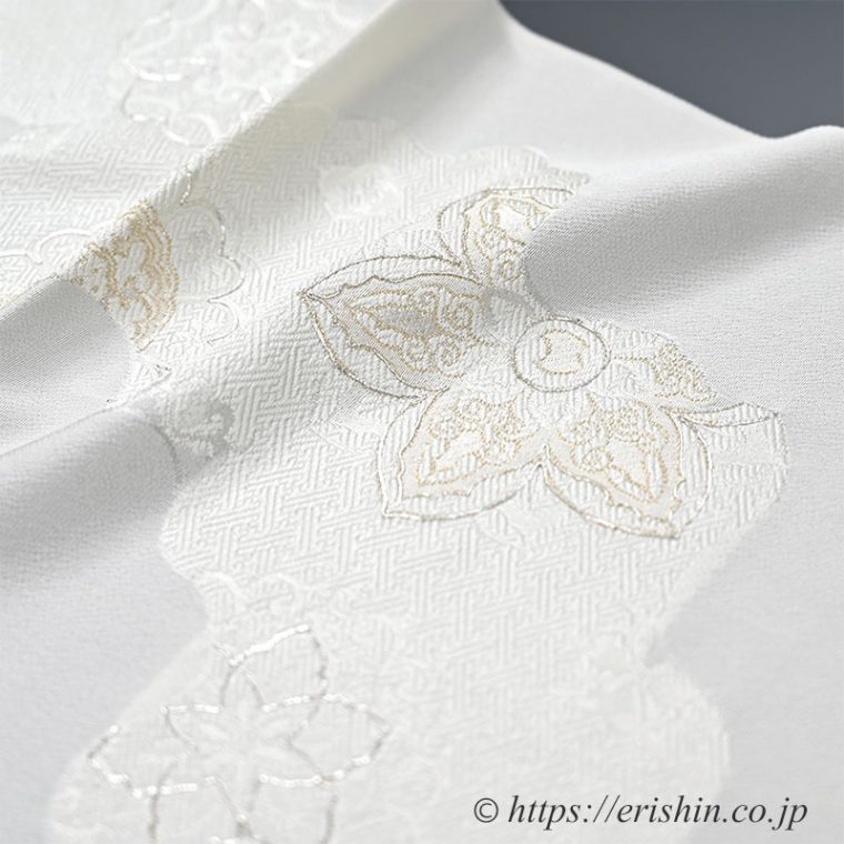 帯揚げ（道長華紋/象牙色）