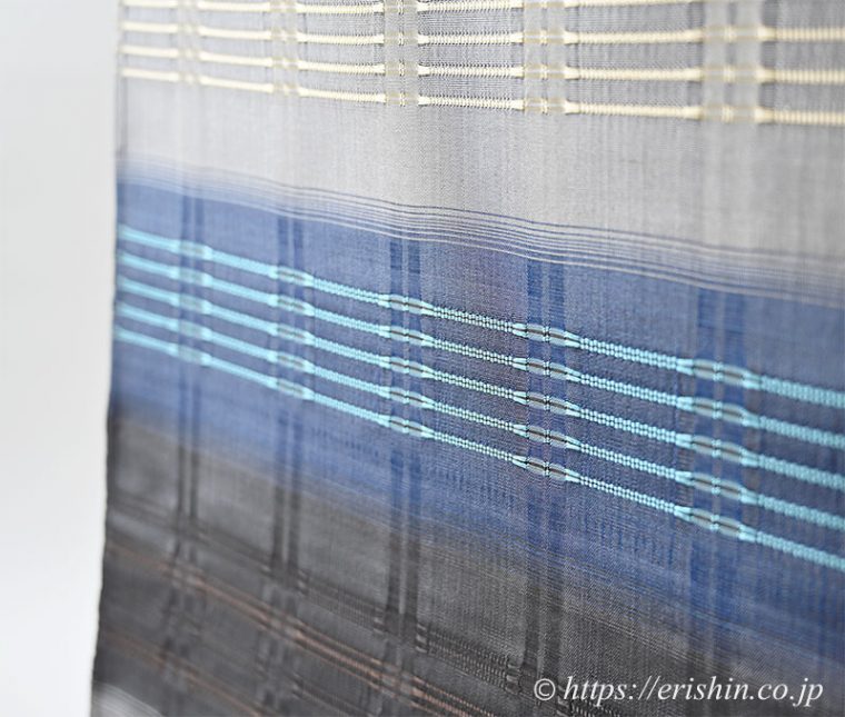 藤山千春　吉野間道九寸織名古屋帯（緯吉野/藤煤竹色）