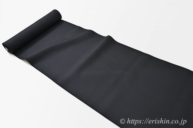 勝山さと子　絹雲織（無地/黒色・扁平糸）