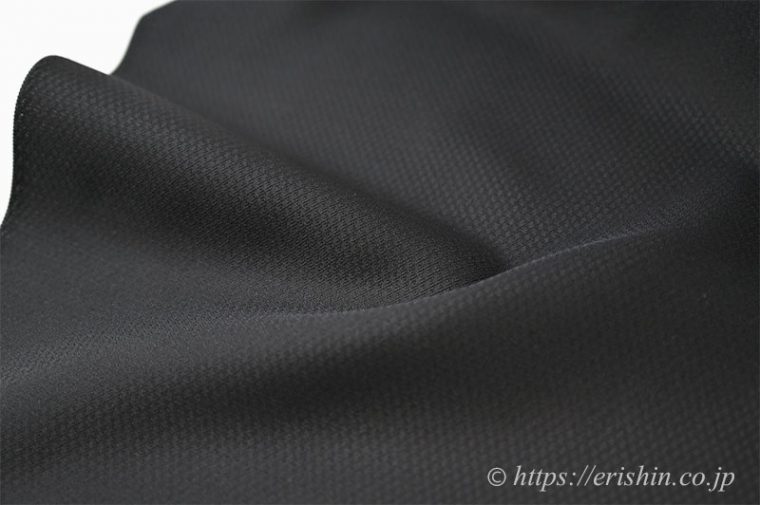 勝山さと子　絹雲織（無地/黒色・扁平糸）