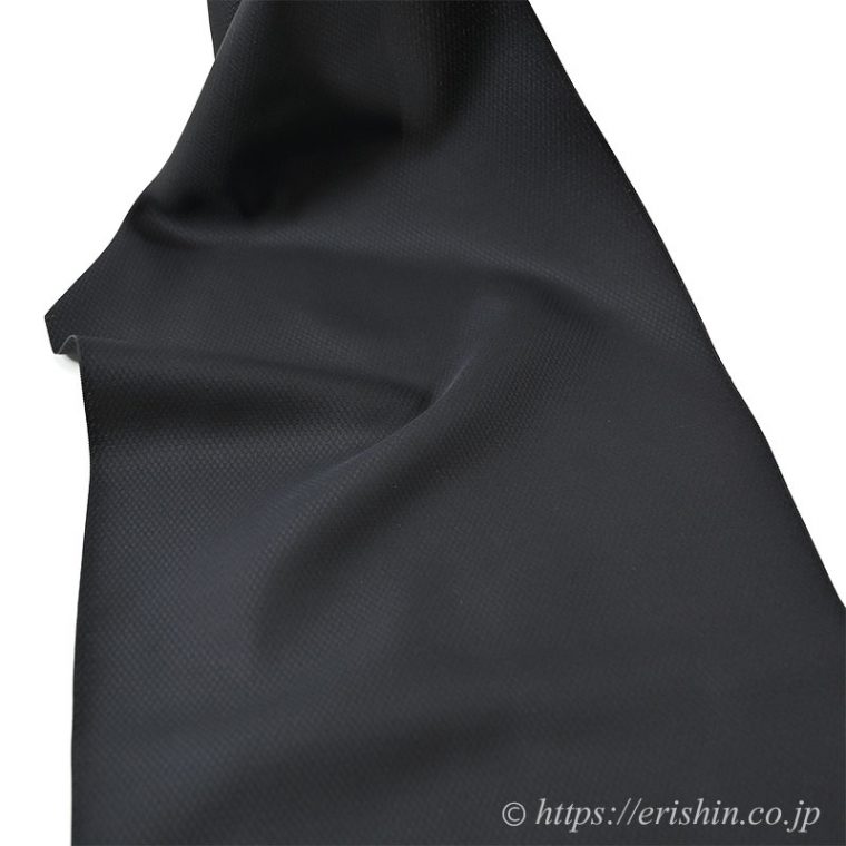 勝山さと子　絹雲織（無地/黒色・扁平糸）