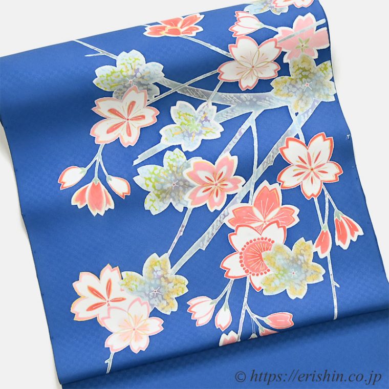 染名古屋帯（桜/ローケツ染め）寺崎昇・作