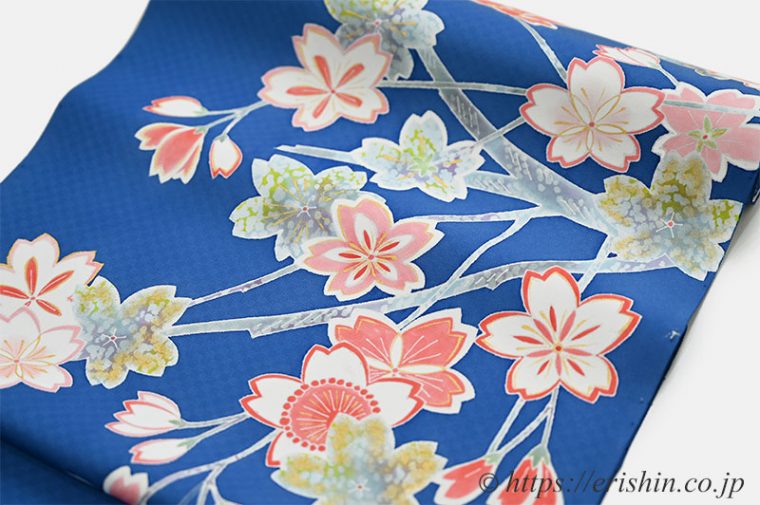 染名古屋帯（桜/ローケツ染め）寺崎昇・作