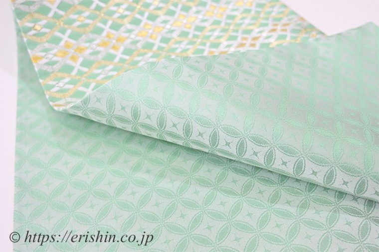 袋帯（菱立涌文）帯裏地　美術工芸 啓