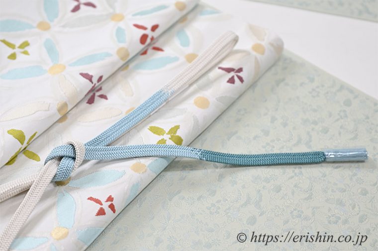 ウォッシャブル正絹御召に九寸織名古屋帯と帯締めのコーディネート
