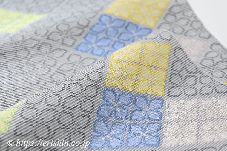 九寸織名古屋帯（花菱文/夏・単衣向）