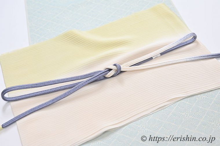 細ゆるぎ組帯締め（暈かし）と楊柳帯揚げ（二色暈かし）