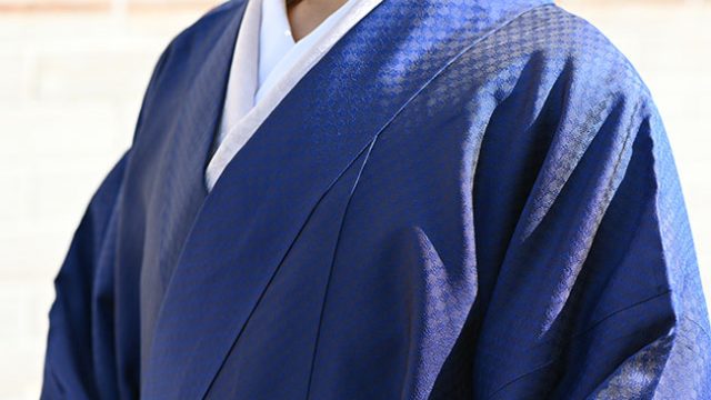 姫路・呉服えり新オリジナル 塵よけ兼雨コート「小市松重ね」道中着仕立て着姿