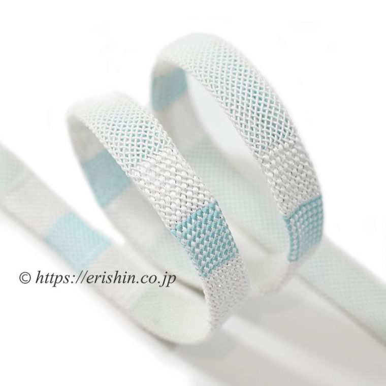 帯締め　内記組（青磁鼠×瓶覗）